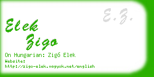 elek zigo business card